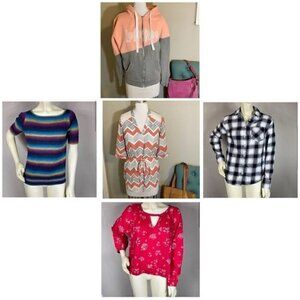 Lot of 5 Womens Bulk Clothes Tops Sweaters Weight Loss Gain Reseller Size XS